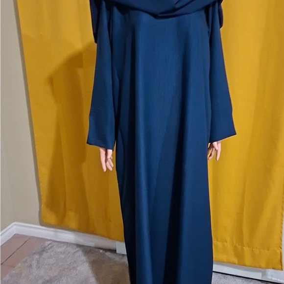 Elegant Navy Blue Maxi Dress - Picture 5 of 5